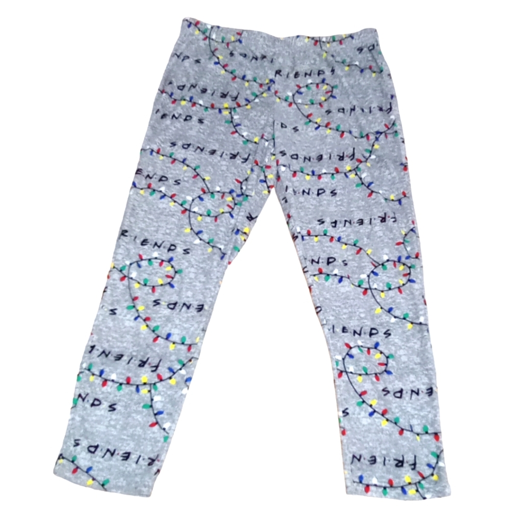 F.R.I.E.N.D.S. Christmas Lights Butter Soft Women's Sleepwear Pajama Pants Large